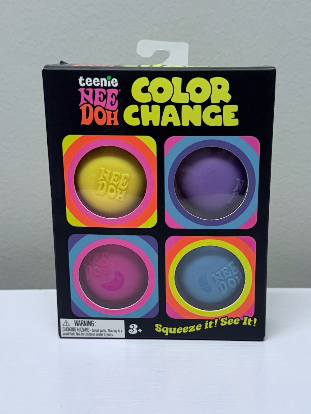 Authentic Schylling teenie NEE DOH Color Change Squeeze Balls, New!
